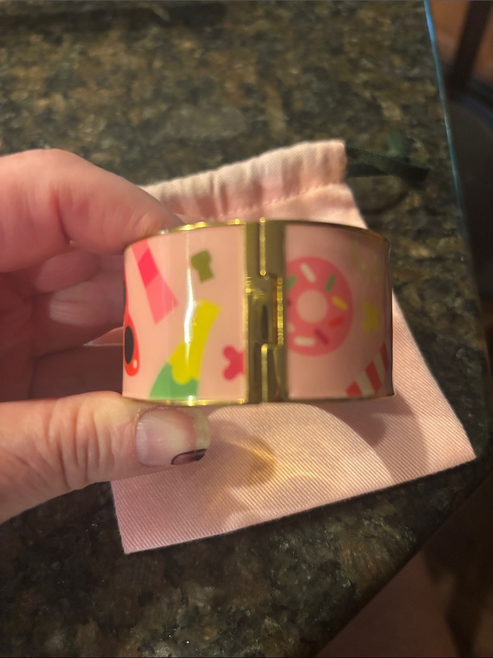 Kate Spade KSNY x Darcy Pink Enamel Bangle Bracelet - Picture 5 of 8
